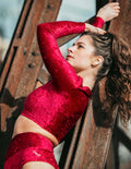 Dragonfly-Velvet Sport Crop Top – Pavi